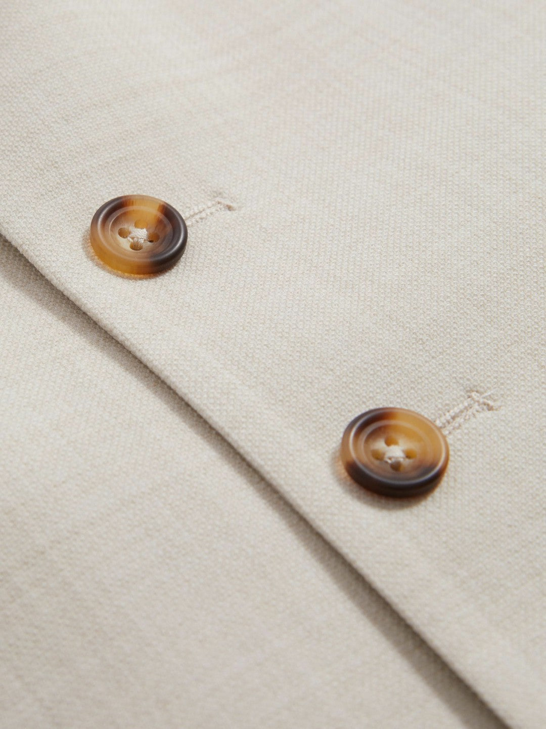 Slim Fit Single Breasted Waistcoat in Stone