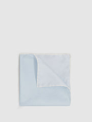 Polka Dot Silk Pocket Square in Light Blue