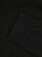 3-9 yrs Merino Wool Half-Zip Funnel Neck Jumper in Black