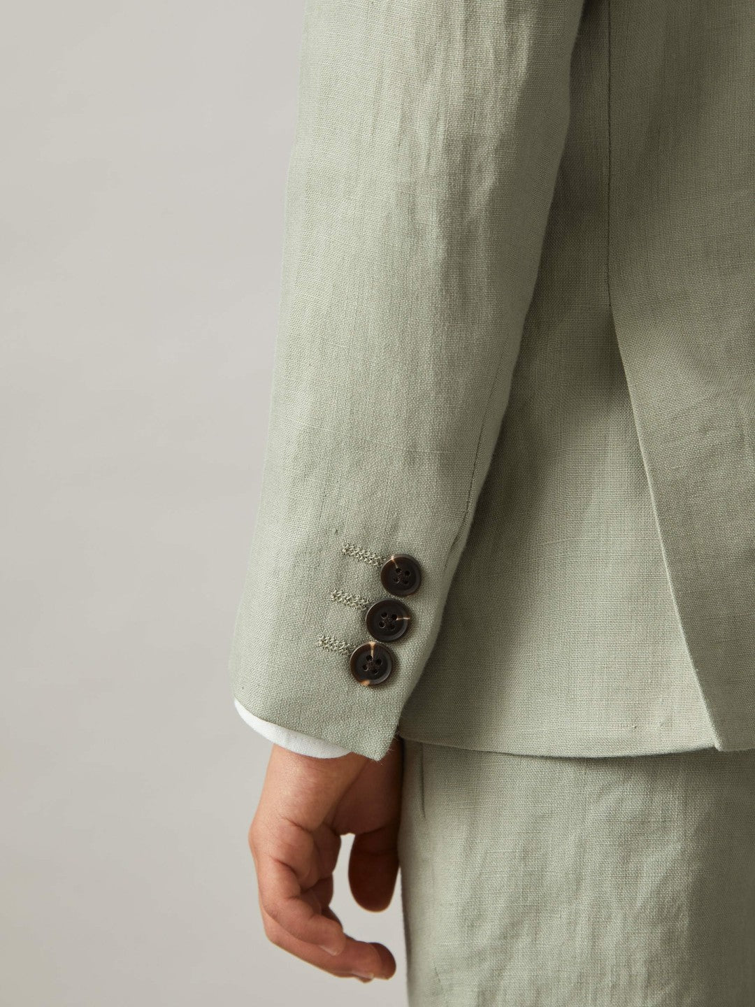 3-9 yrs Linen Single Breasted Blazer in Apple