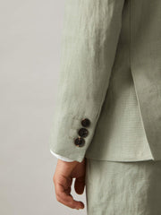 3-9 yrs Linen Single Breasted Blazer in Apple