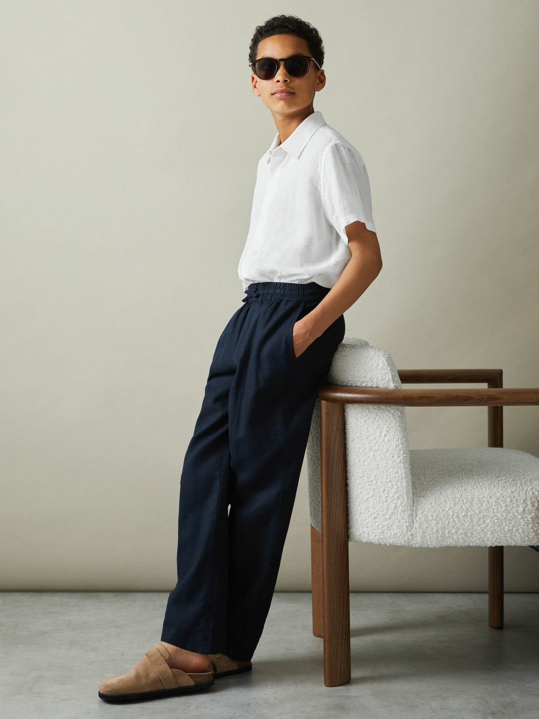 3-9 yrs Short Sleeve Shirt in White
