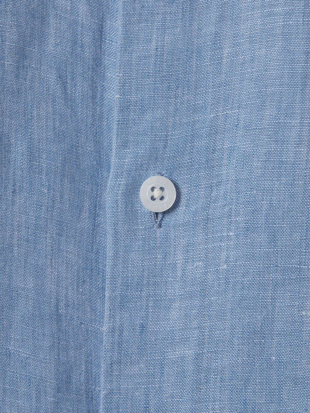 9-13 yrs Linen Cutaway Collar Shirt in Sky Blue