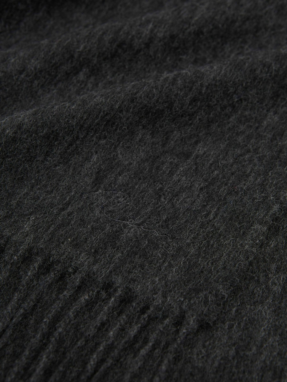 Wool and Cashmere Scarf in Charcoal