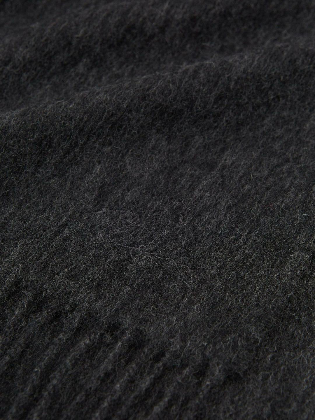Wool and Cashmere Scarf in Charcoal