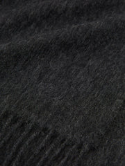 Wool and Cashmere Scarf in Charcoal