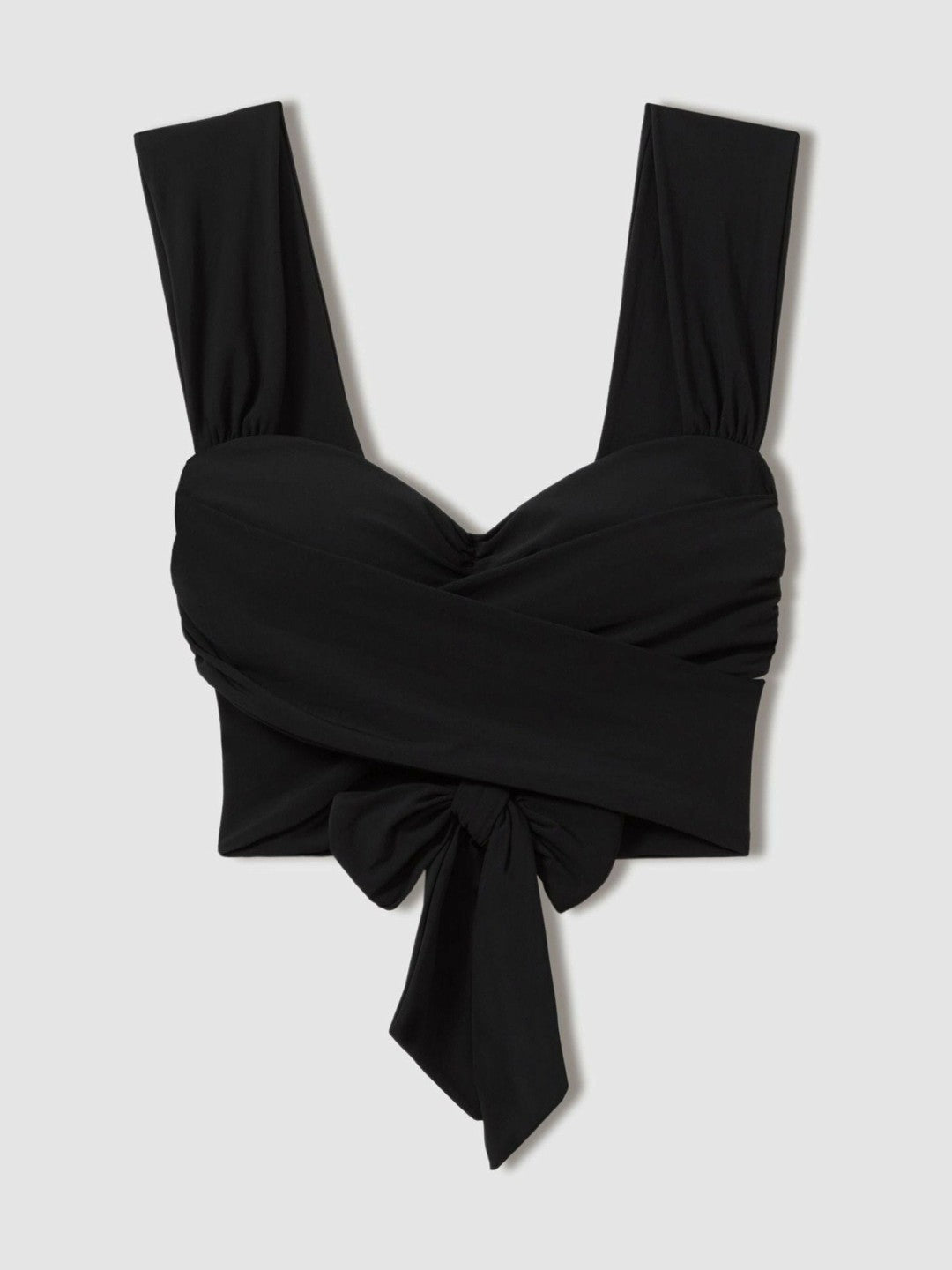 Wrap Design Bikini Top in Black