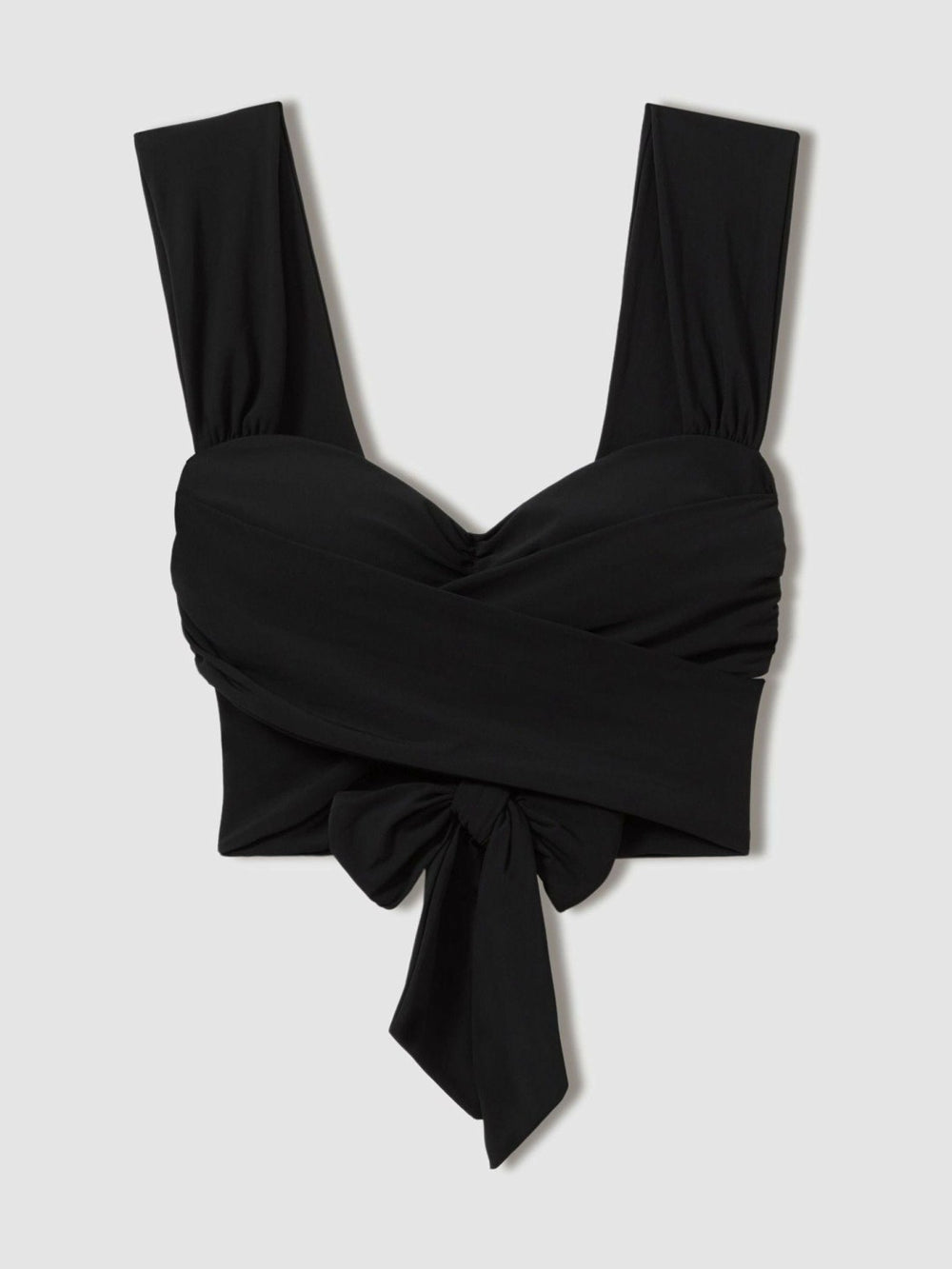 Wrap Design Bikini Top in Black