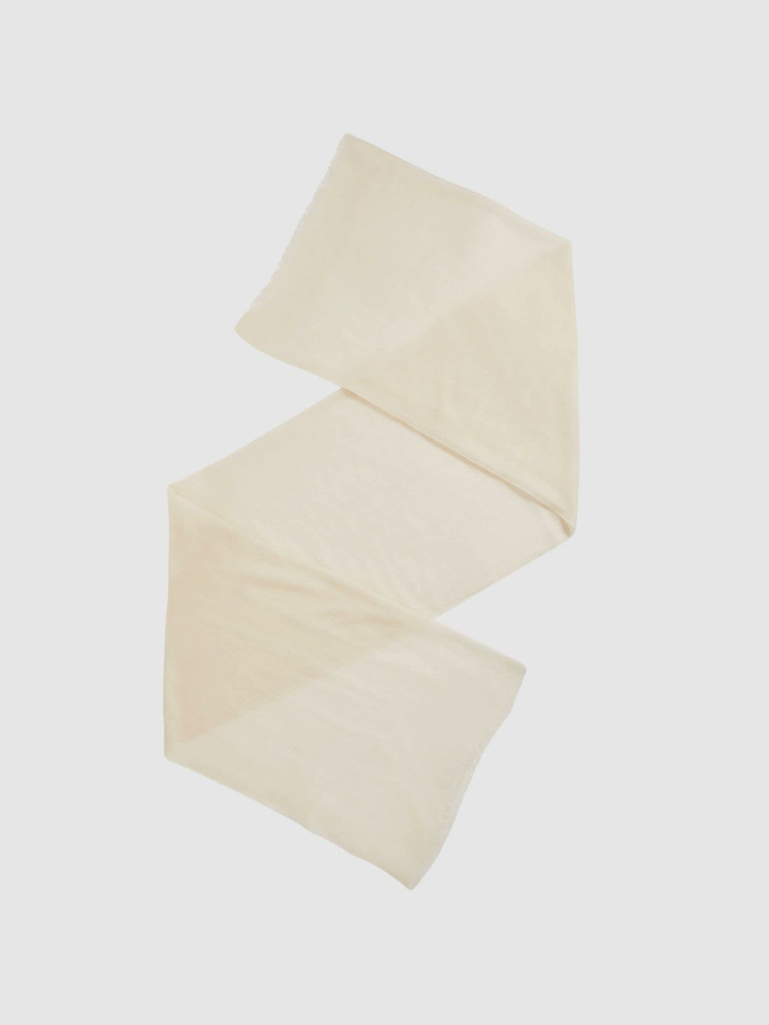 Wool-Cashmere Lightweight Scarf in Off White