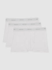 Three Pack Cotton Boxers in White