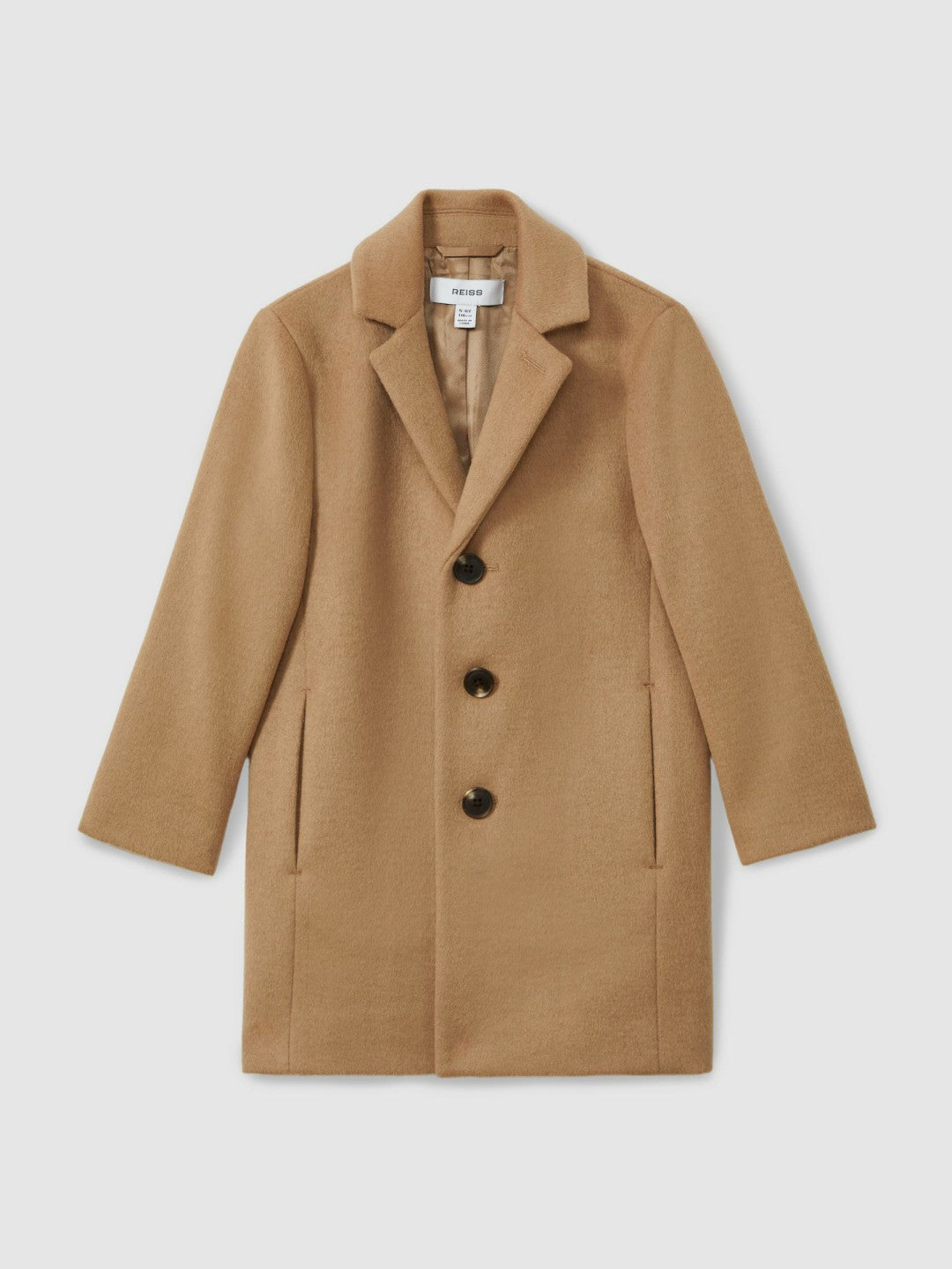 13-14 yrs Single Breasted Overcoat in Camel