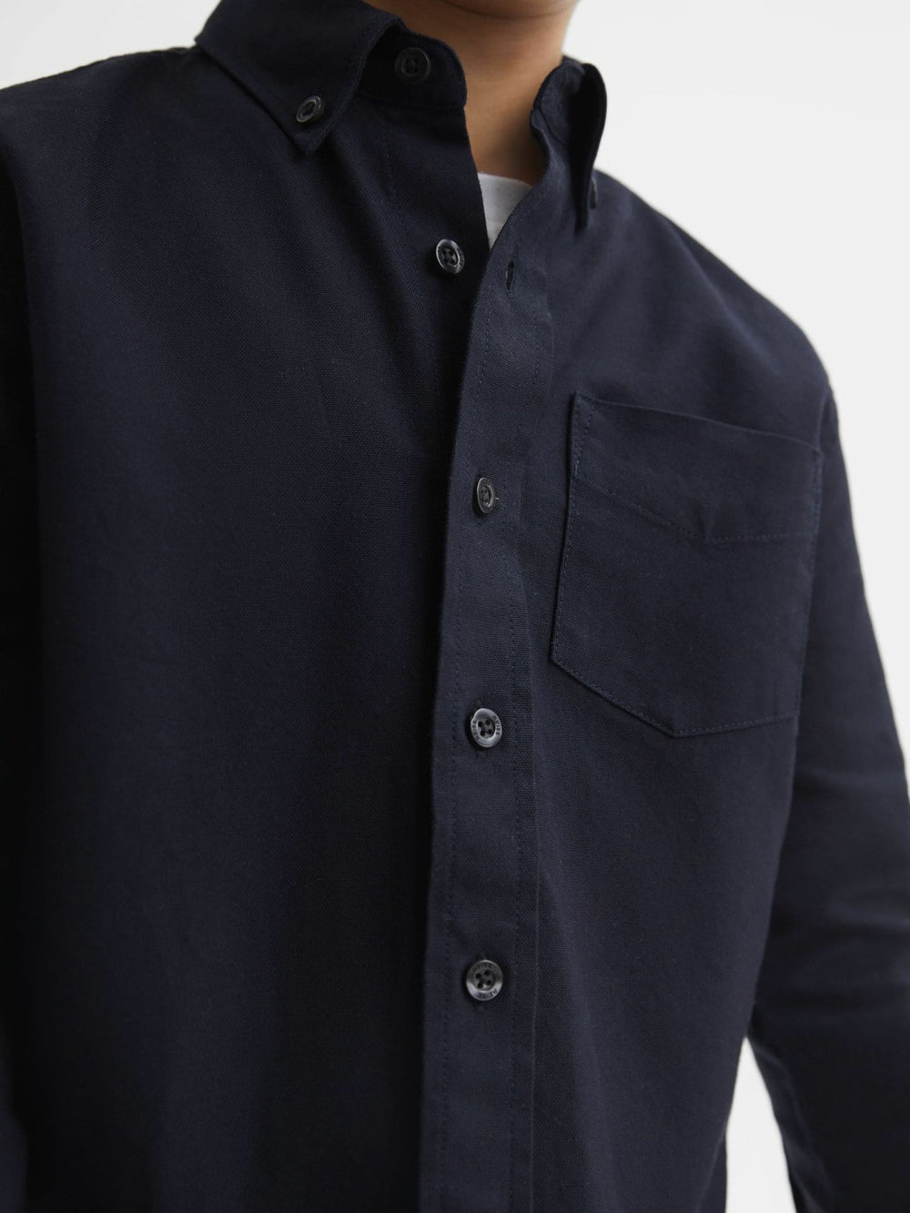 3-9 yrs Button Down Oxford Shirt in Navy