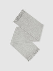 Wool-Cashmere Scarf in Soft Grey