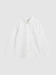 9-14 yrs Button Down Oxford Shirt in White
