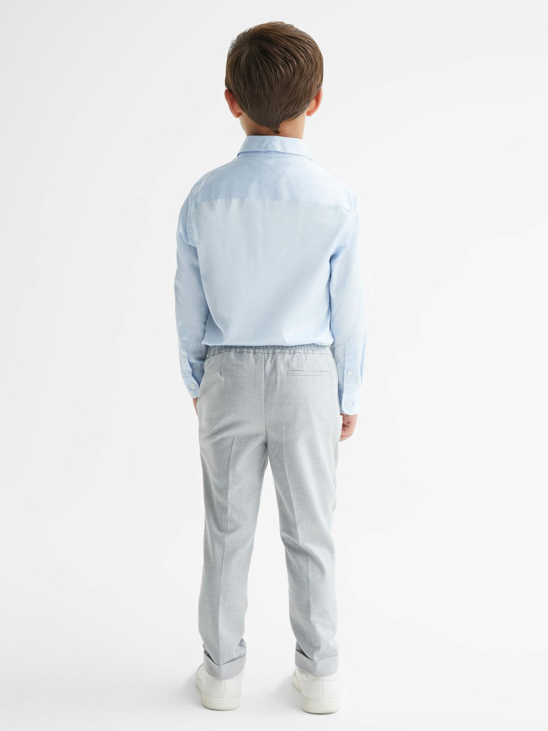 4-9 yrs Slim-Fit Cotton Shirt in Soft Blue