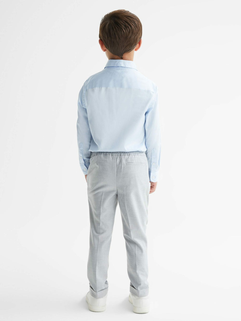 4-9 yrs Slim-Fit Cotton Shirt in Soft Blue