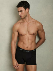 Three Pack Cotton Boxers in Black