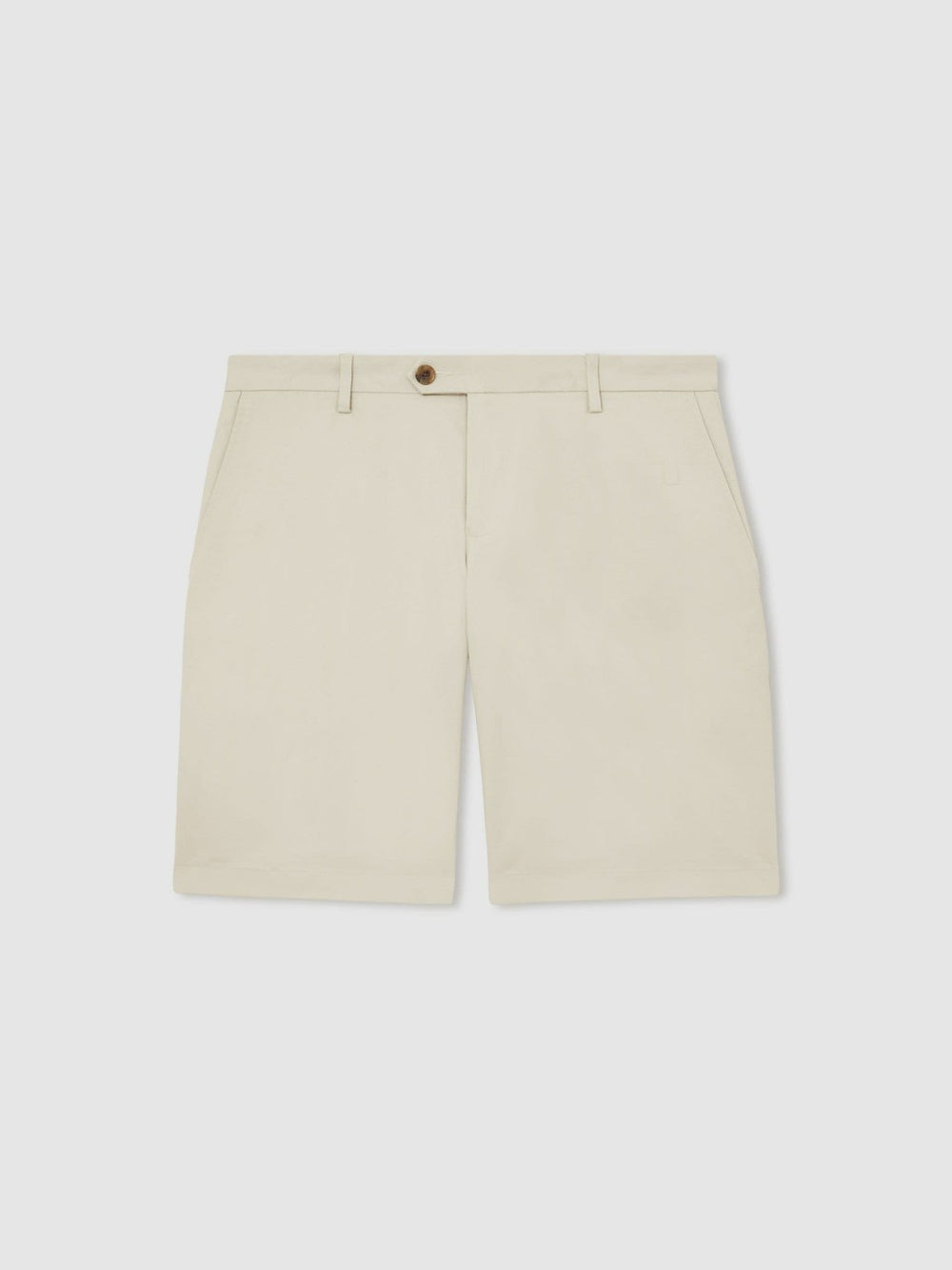 Cotton Chino Shorts With Stretch in Stone