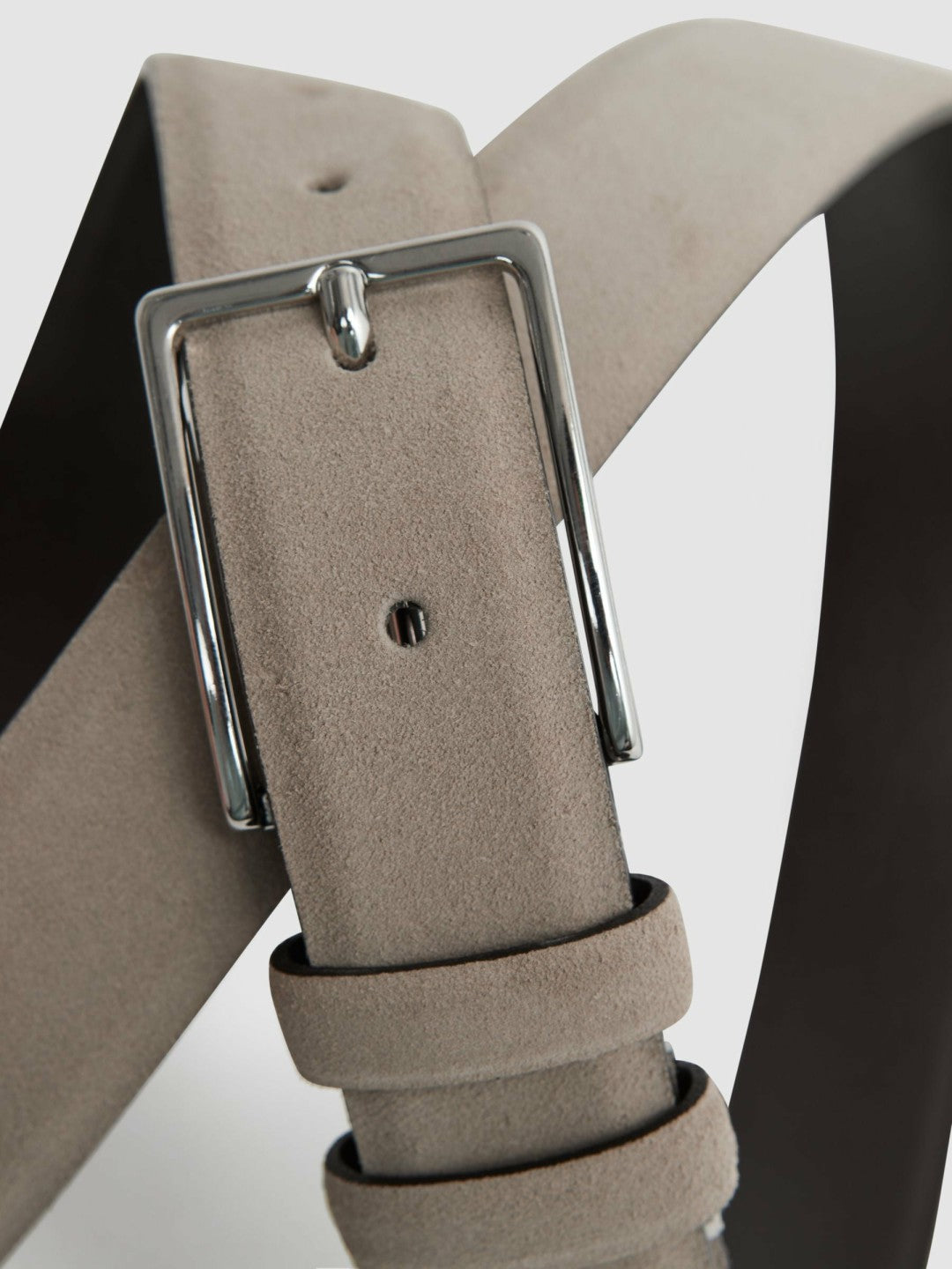 Suede Belt in Stone