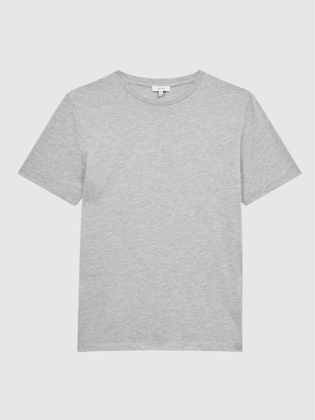 Cotton Crew Neck T-Shirt in Grey Marl