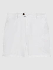 Short Length Casual Chino Shorts in White