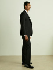 Modern Fit Tuxedo Trousers in Black