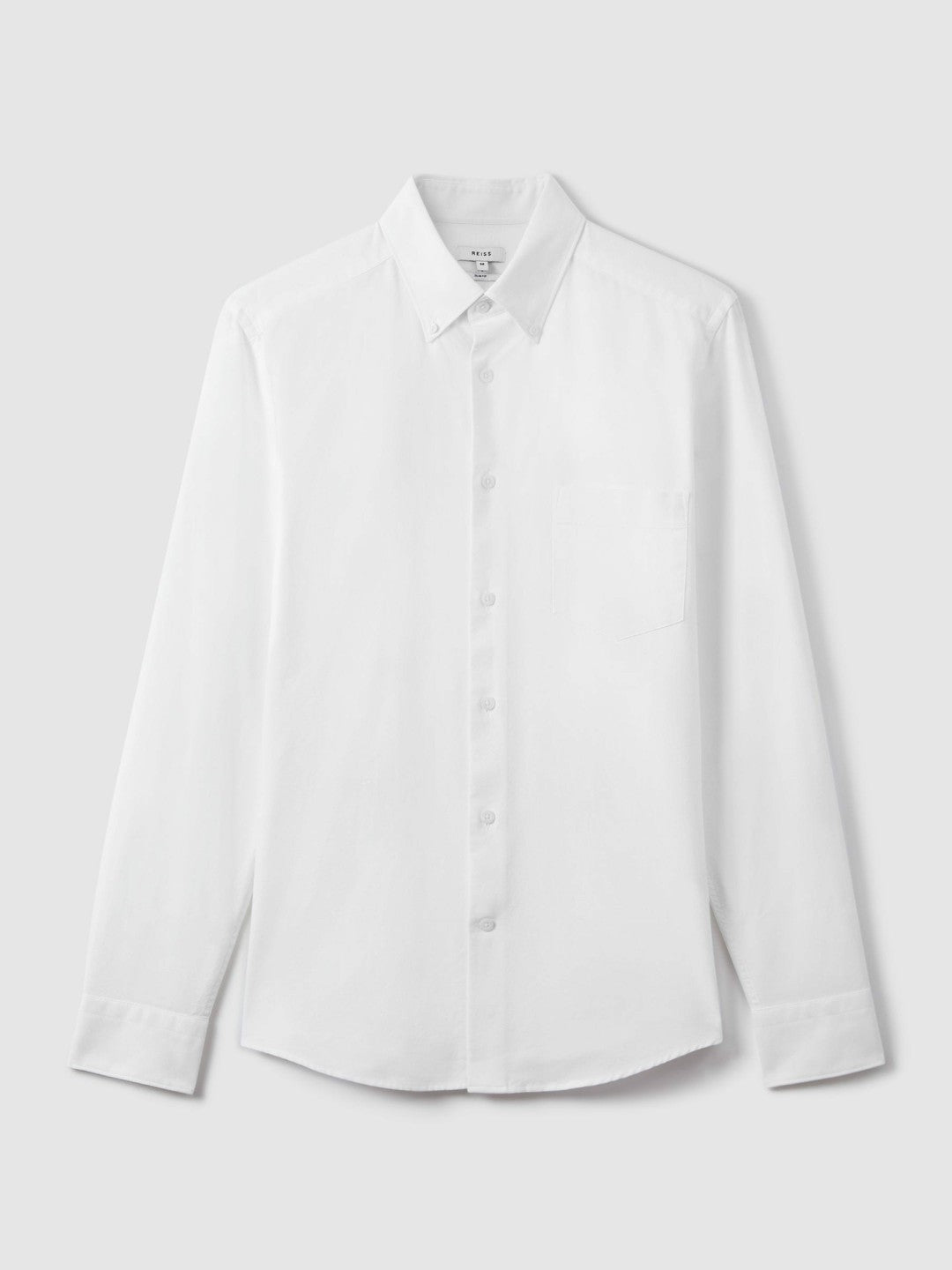 Slim-Fit Button-Down Collar Cotton Oxford Shirt in White