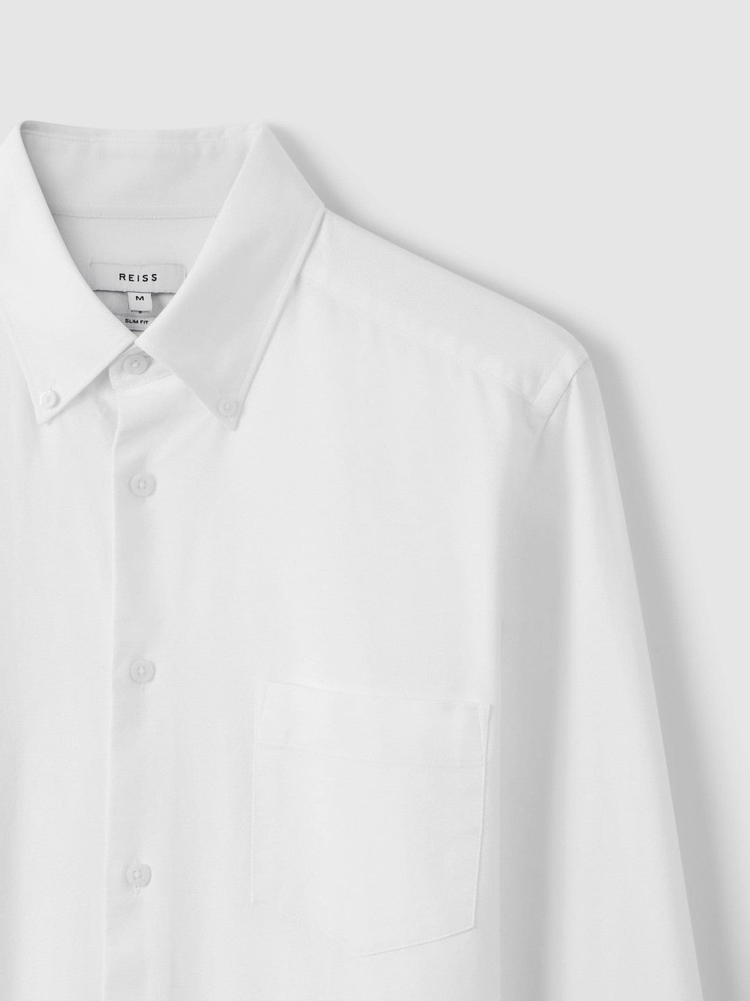 Slim-Fit Button-Down Collar Cotton Oxford Shirt in White