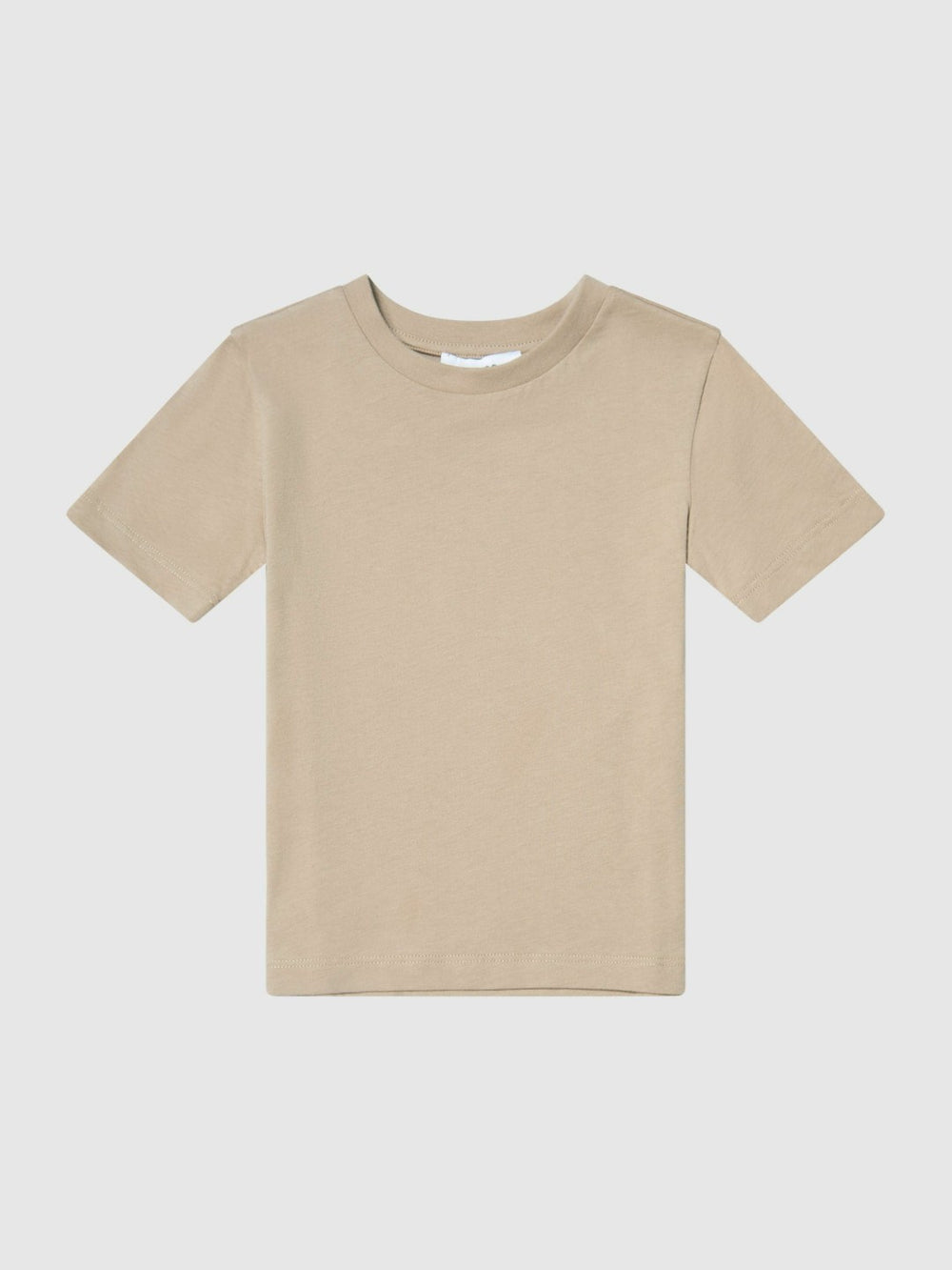 9-13 yrs Crew Neck T-Shirt in Stone