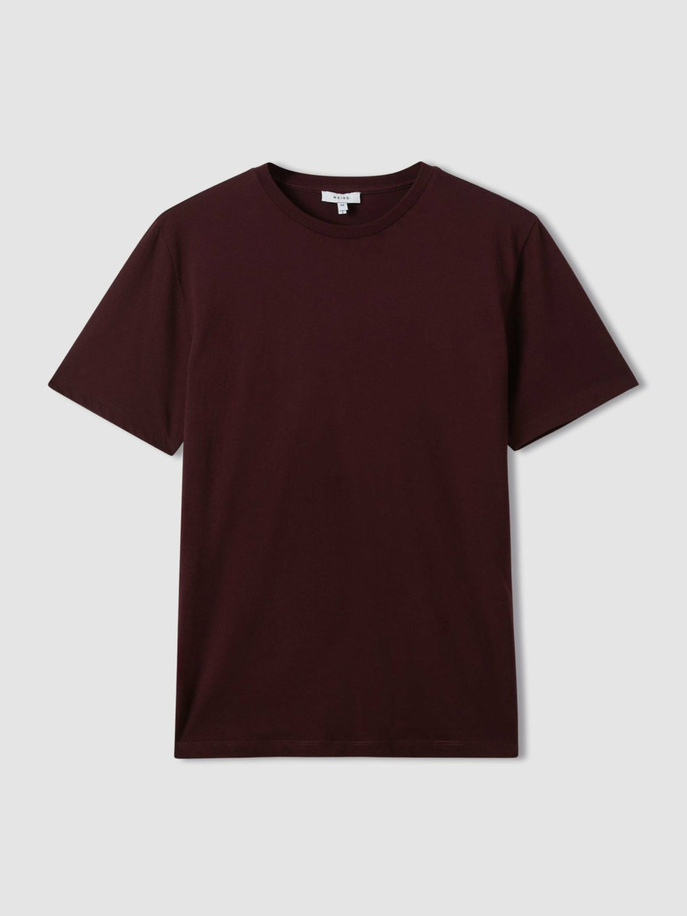 Cotton Crew Neck T-Shirt in Bordeaux