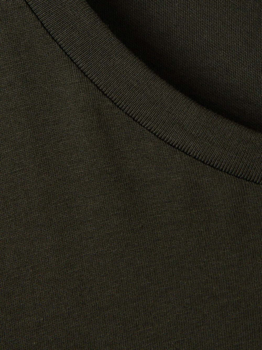 Cotton Crew Neck T-Shirt in Oxidised Green
