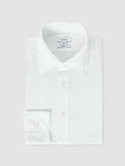 Regular Fit Button-Through Travel Shirt in White
