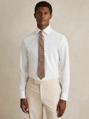 Regular Fit Button-Through Travel Shirt in White