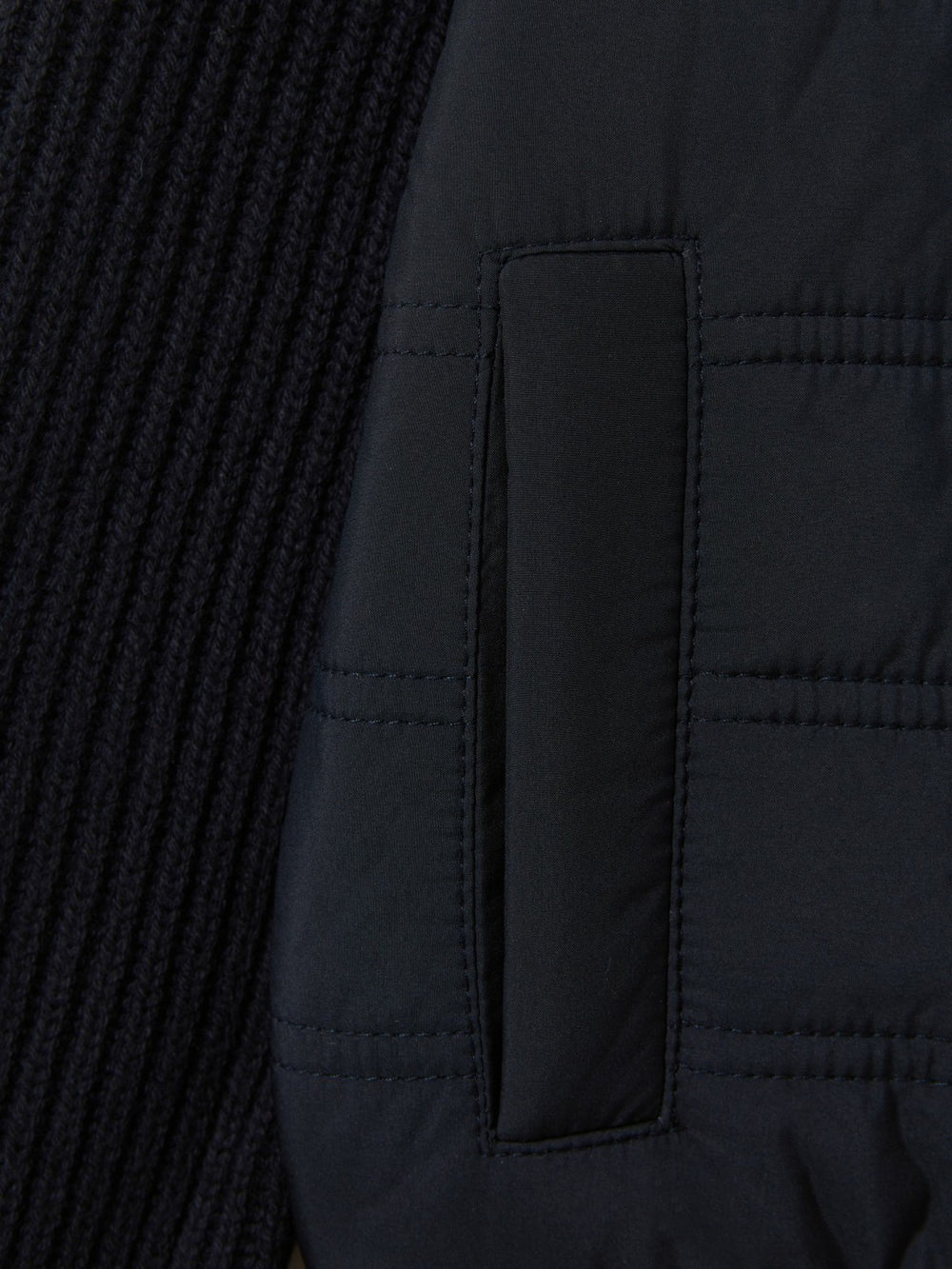 9-14 yrs Hybrid Zip Through Quilted Jacket in Navy