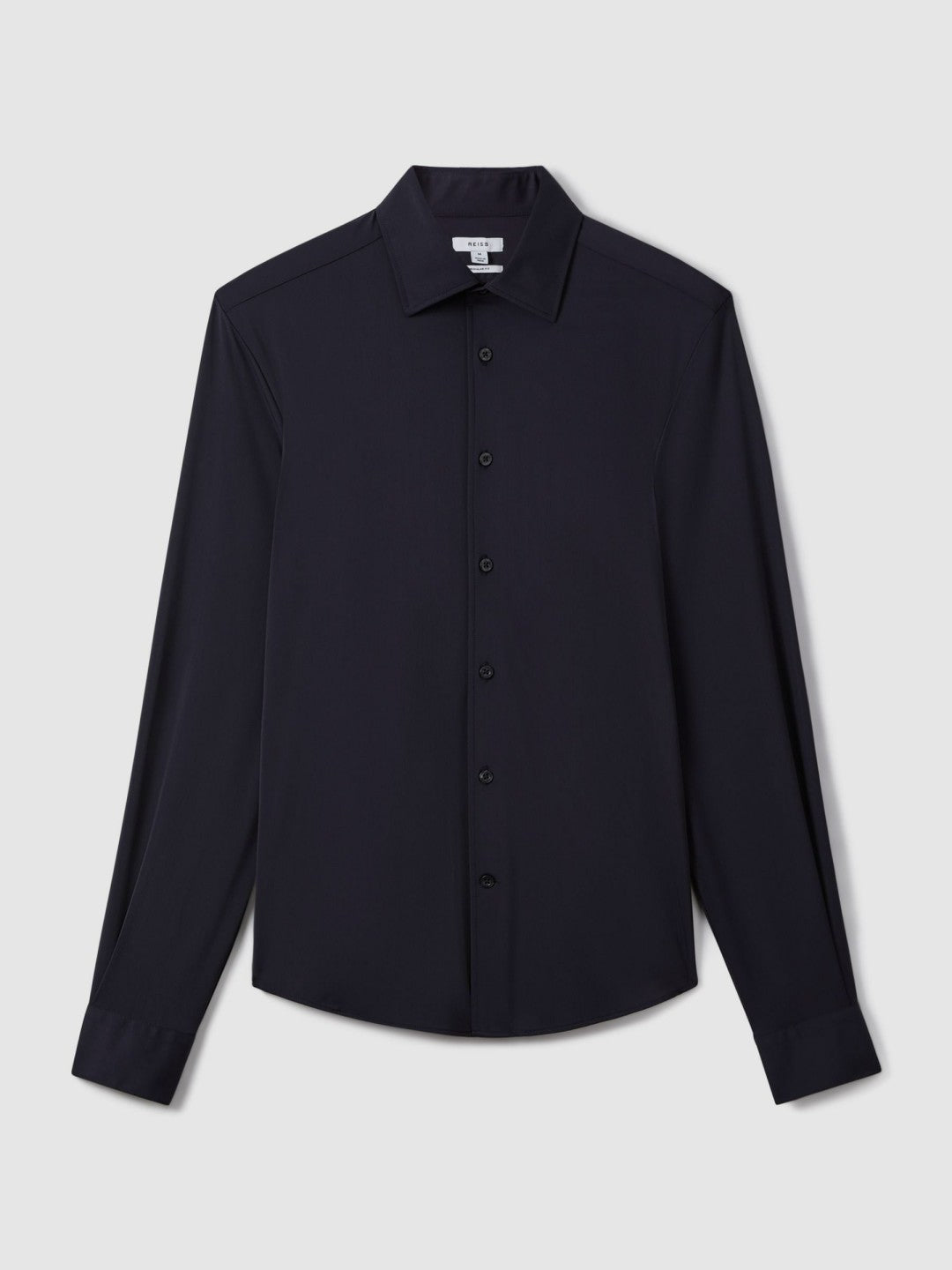 Regular Fit Button-Through Travel Shirt in Navy