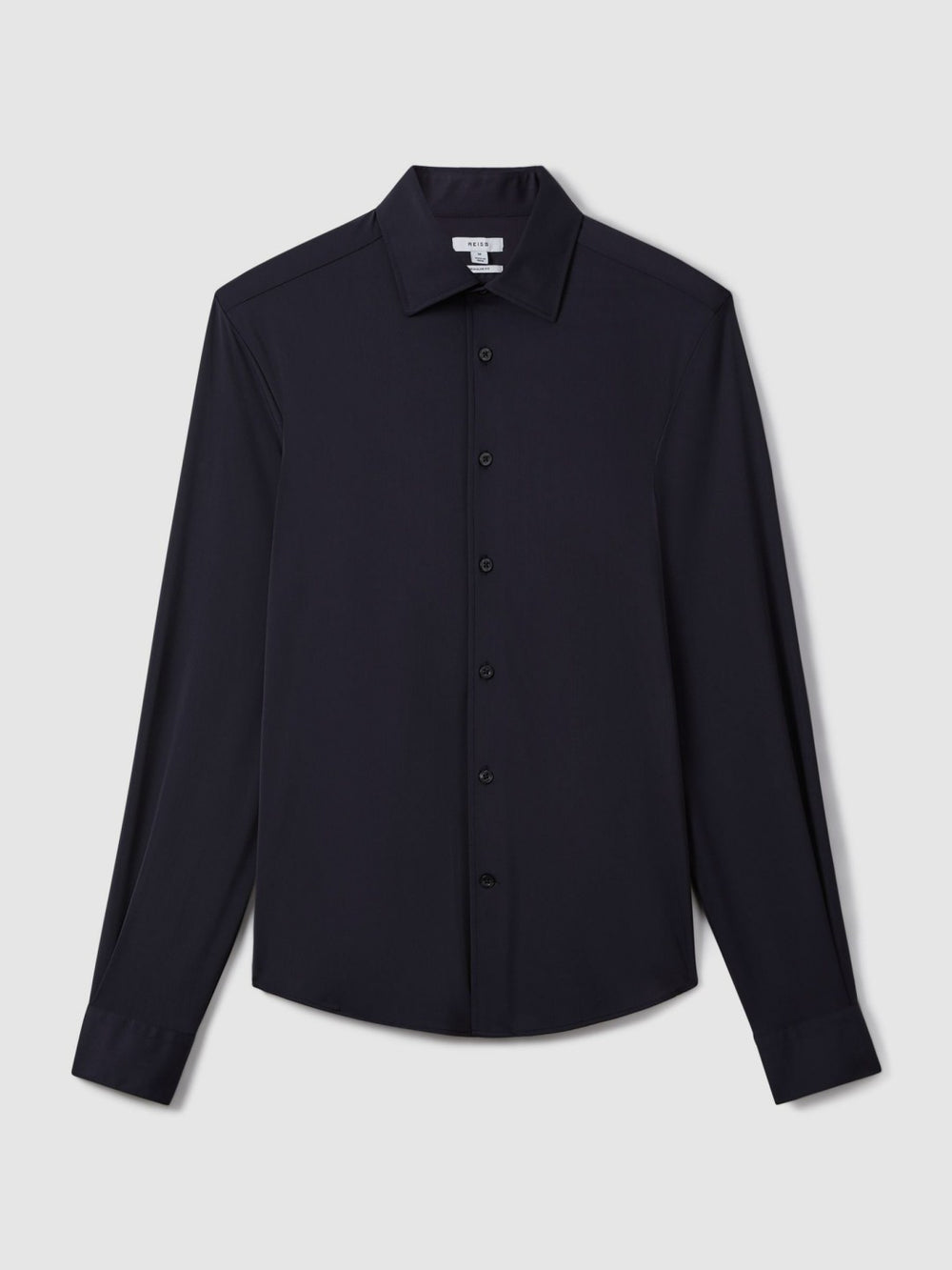 Regular Fit Button-Through Travel Shirt in Navy