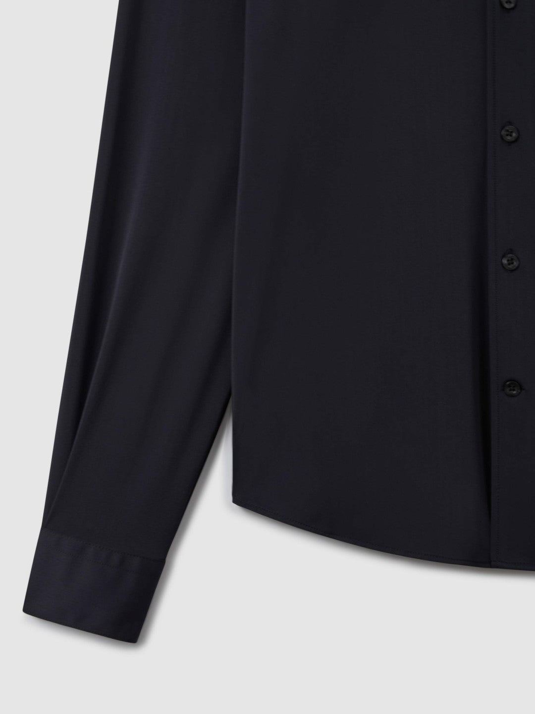 Regular Fit Button-Through Travel Shirt in Navy