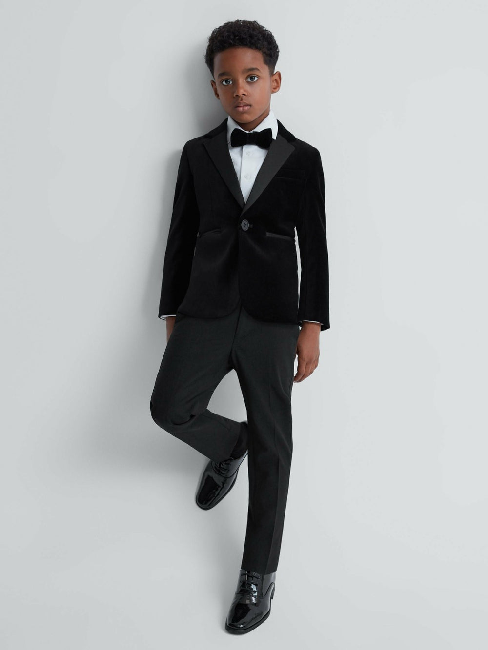 3-9 yrs Tuxedo Satin Stripe Trousers in Black