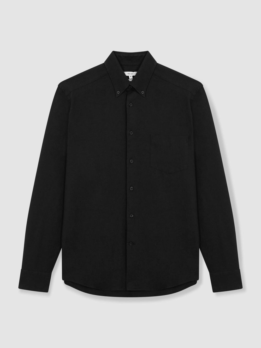 Slim-Fit Button-Down Collar Cotton Oxford Shirt in Black