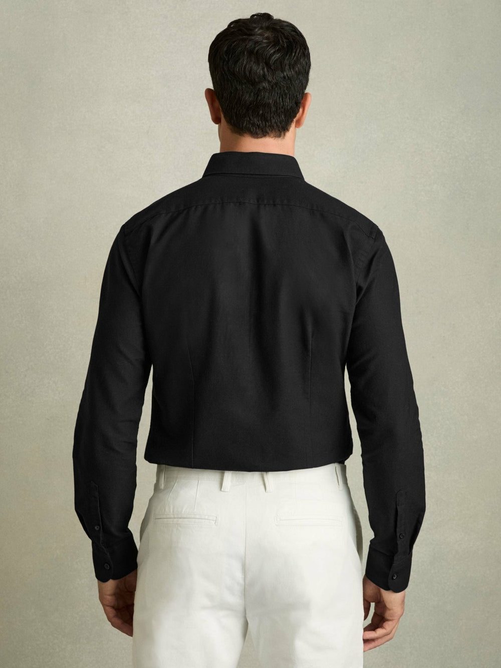 Slim-Fit Button-Down Collar Cotton Oxford Shirt in Black