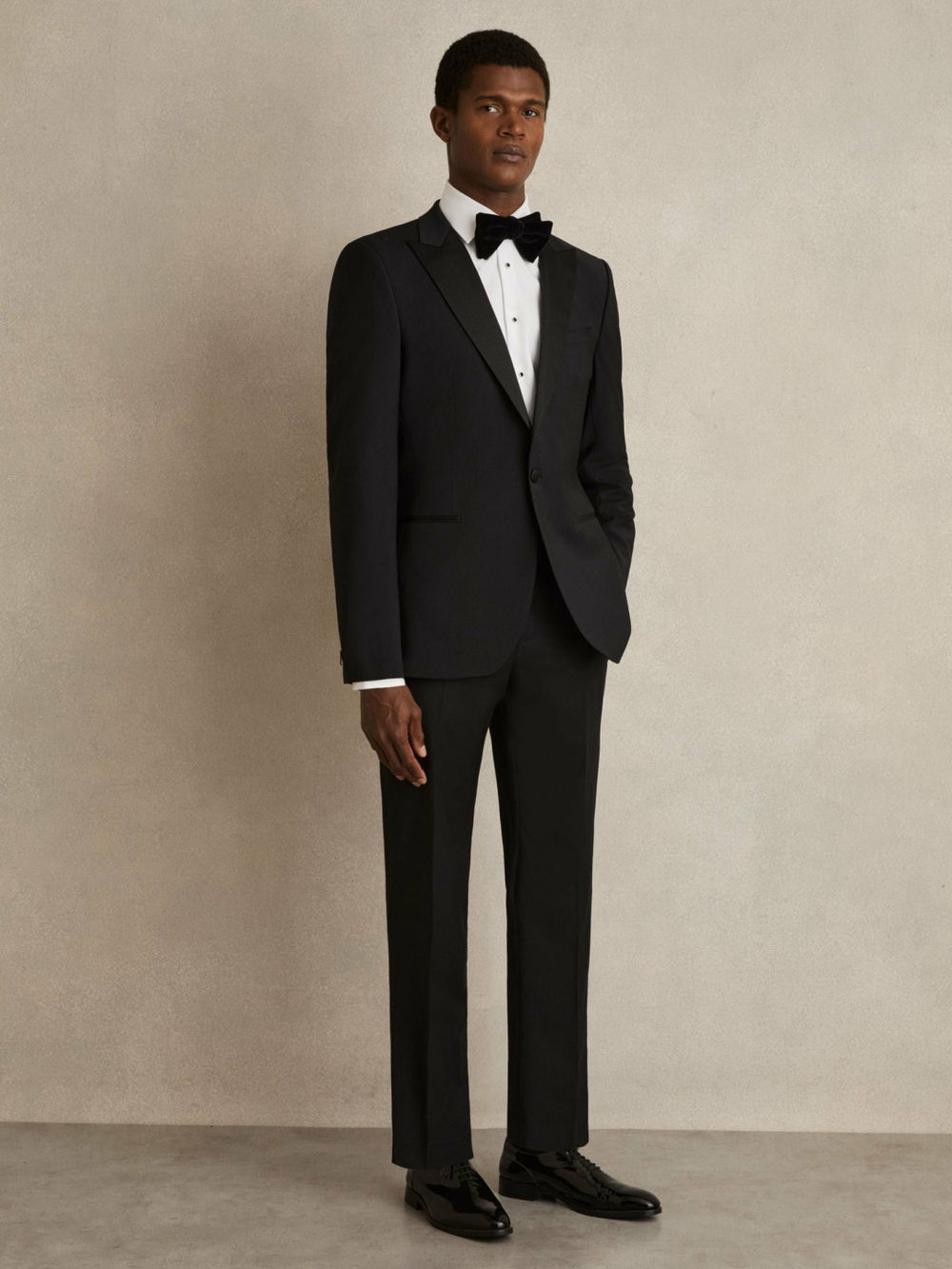 Slim Fit Cotton Marcella Tuxedo Shirt in White