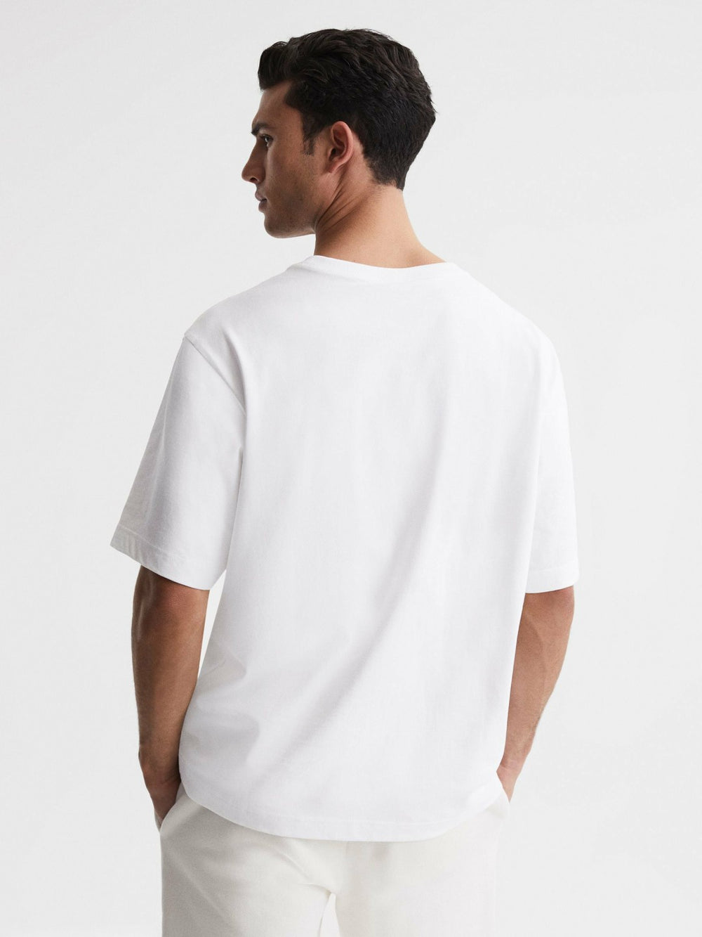 Oversized Garment Dye T-Shirt in White