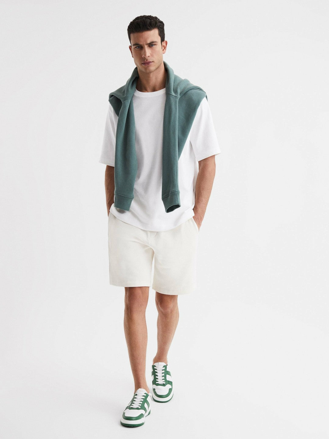 Oversized Garment Dye T-Shirt in White