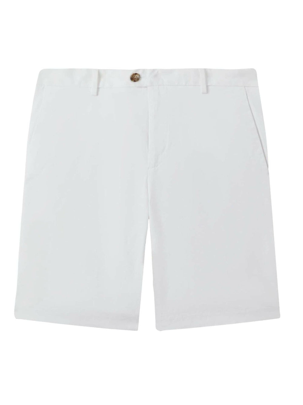 Cotton Chino Shorts with Stretch in White