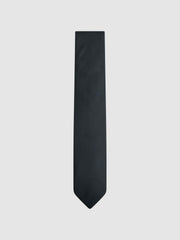 Textured Silk Blend Tie in Navy