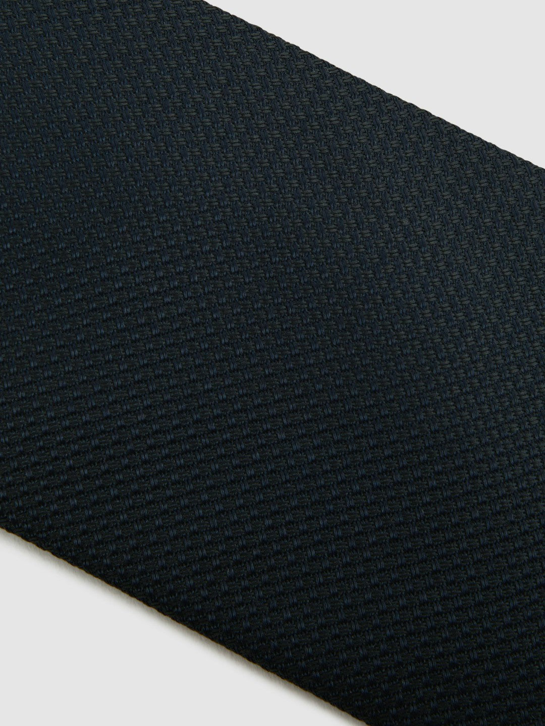 Textured Silk Blend Tie in Navy