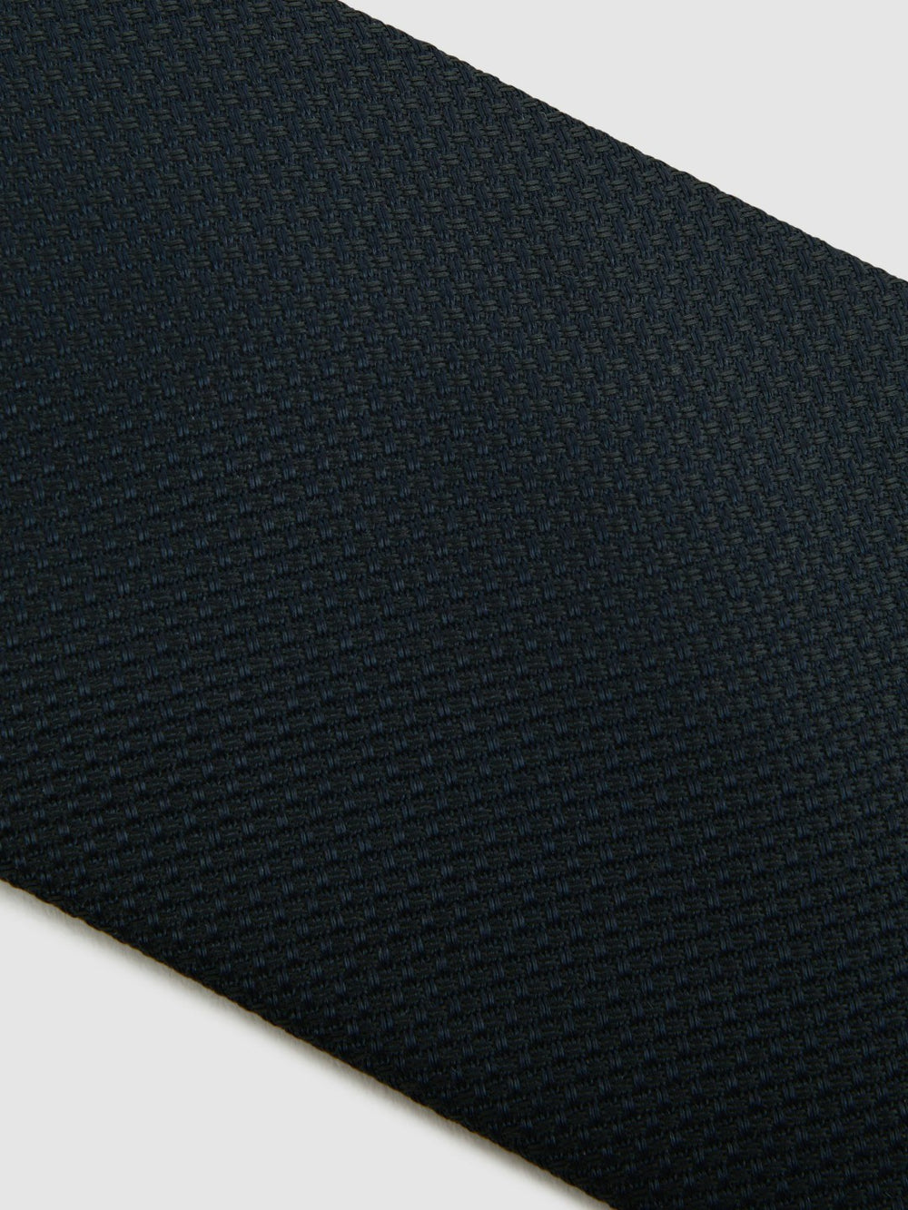 Textured Silk Blend Tie in Navy