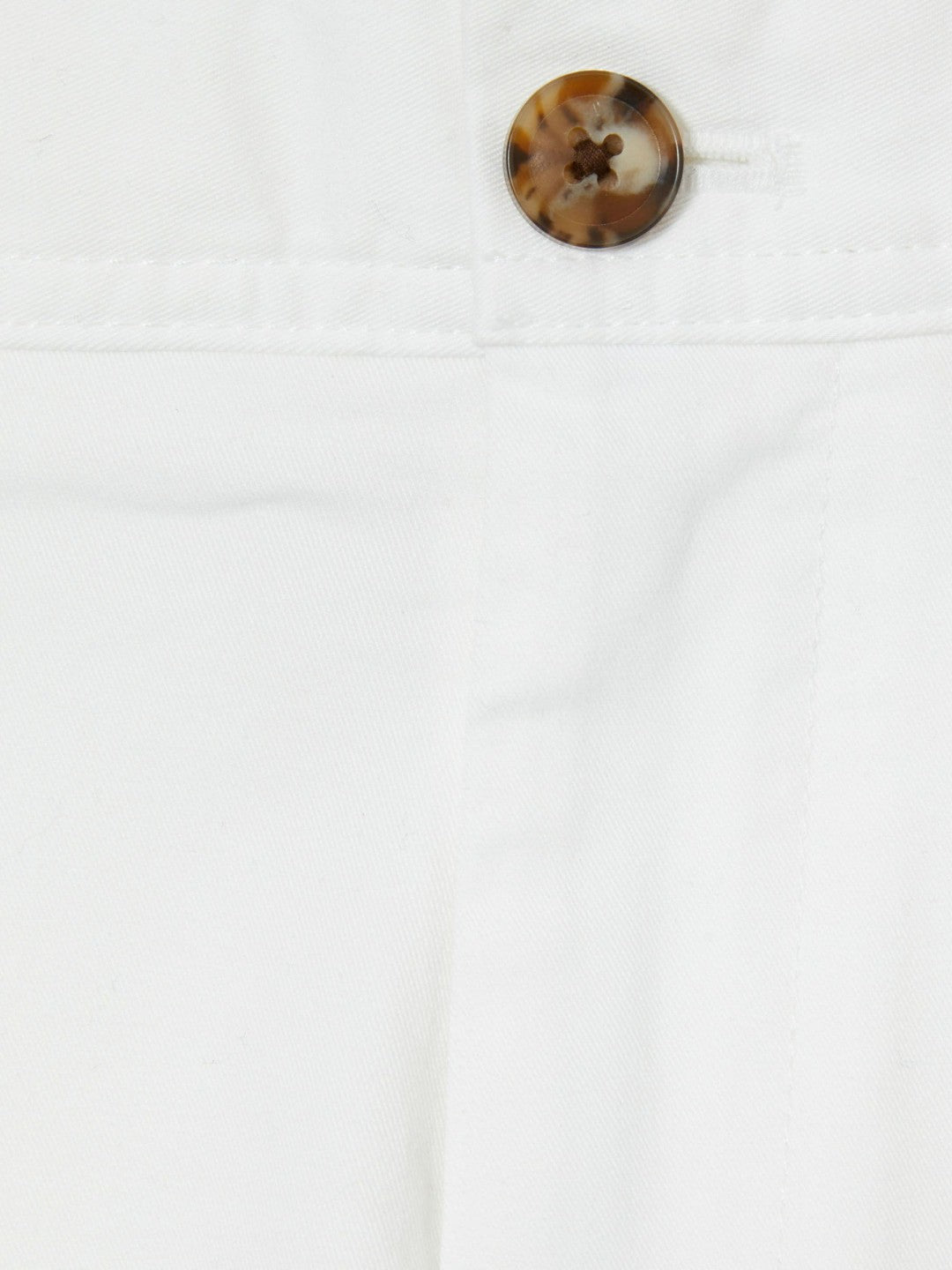 Slim Fit Washed Cotton Blend Chinos in White