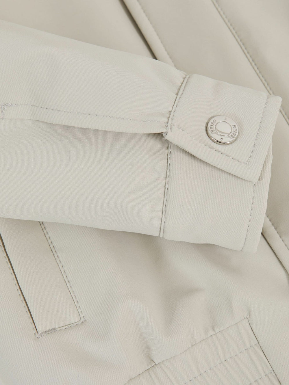 Zip-Through Harrington Jacket in Stone