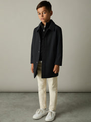 3-9 yrs Gabardine Coat with Removable Gilet in Navy